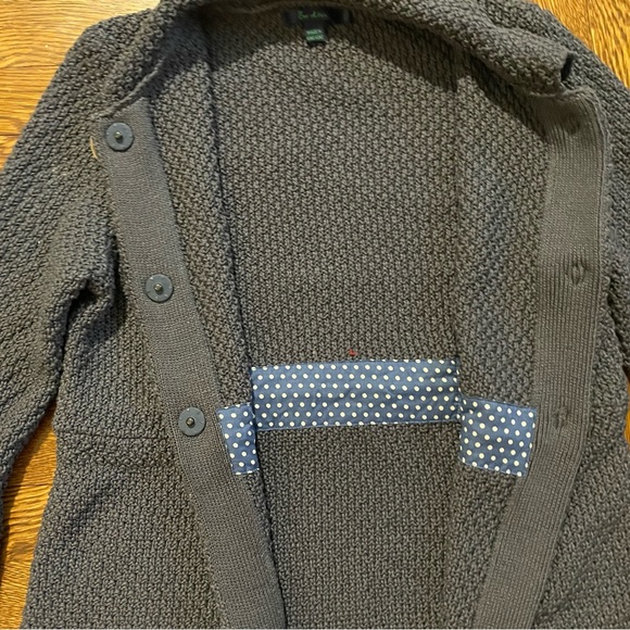 Boden Long Gray Knit Sweater Cardigan Size 12 - Picture 12 of 16